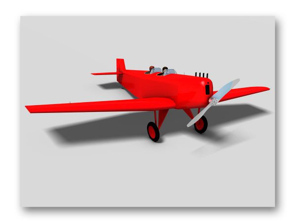 3D rendu avion - fasmdesign.com