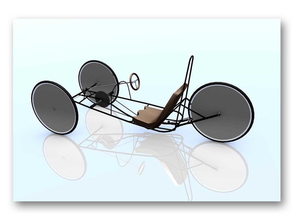 3D rendu prototype vélo 3 roues - fasmdesign.com
