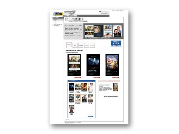 fasm design - ergonomie site canalplay - A LA SEANCE