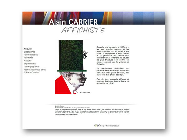 Site Alain CARRIER - fasmdesign.com