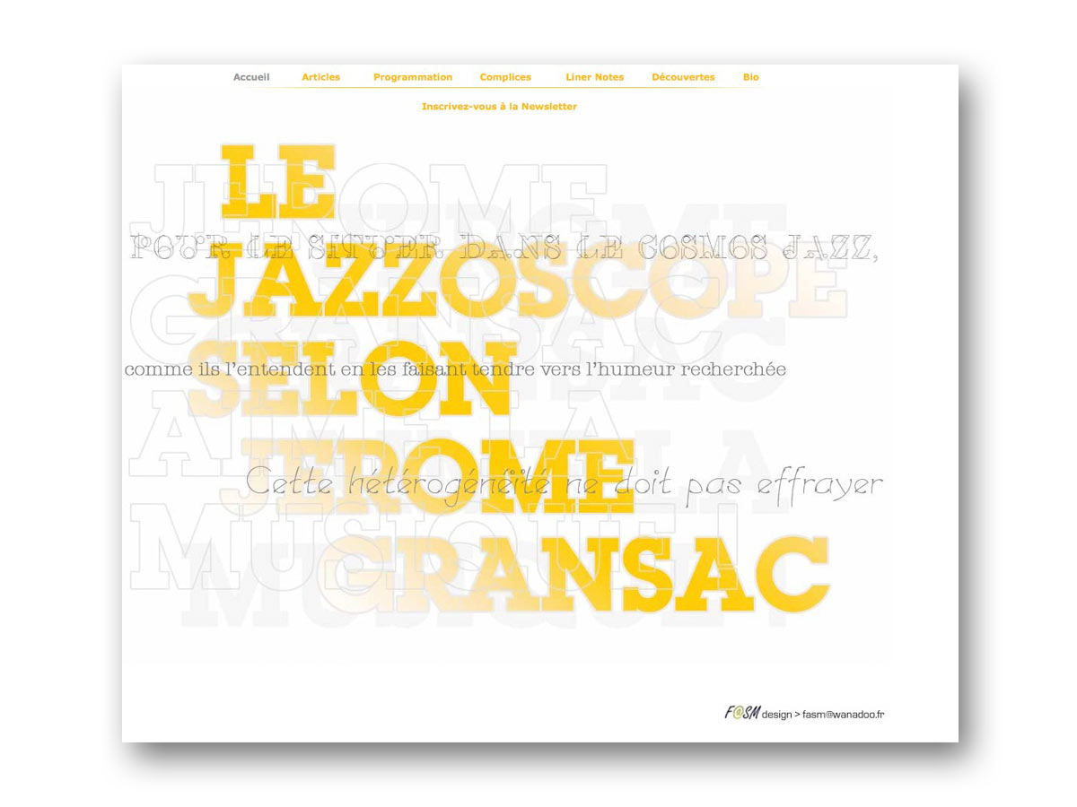 Site Jérôme Gransac - fasmdesign.com
